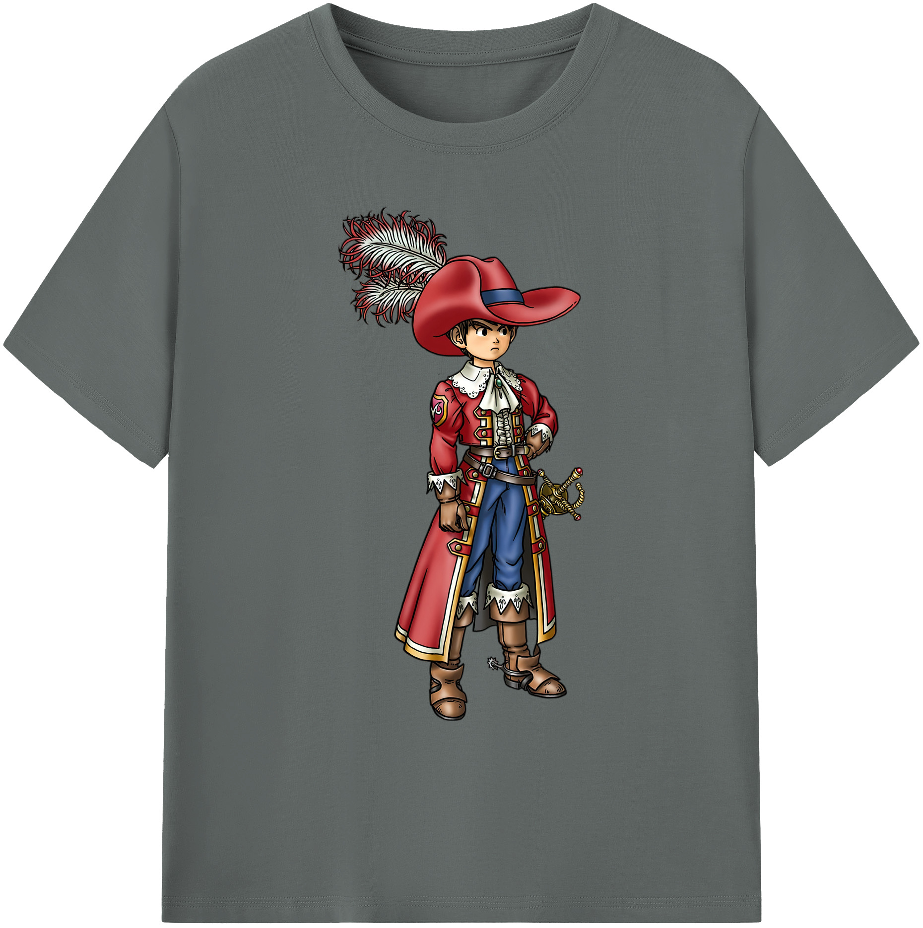 （画像用） ドラゴンクエスト Doragon Kuesuto Dragon Quest 綿100％ メンズ半袖Tシャツ｜肌触りやわらか＆通気性